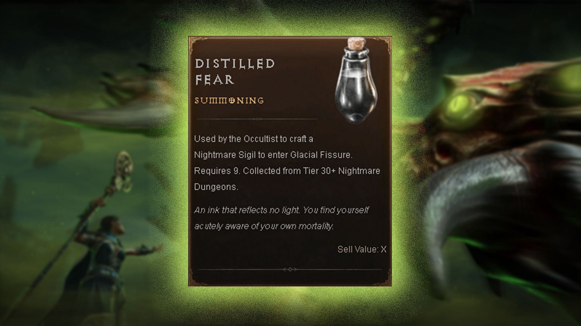 Diastilled Fear grants access to the Beast in the Ice’s loot chest (Image via Blizzard Entertainment)